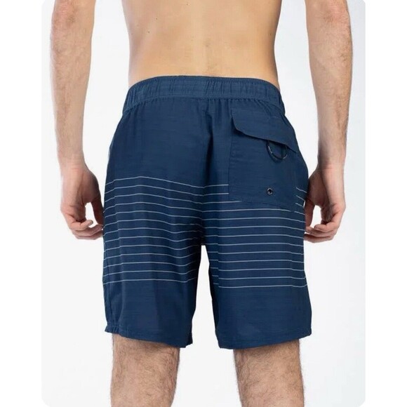 Spyder Swimsuit Men’s S Board Shorts Navy Blue Striped UV Protection Breathable - Picture 1 of 3